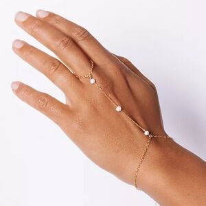 Anthropologie Pearl Hand Chain